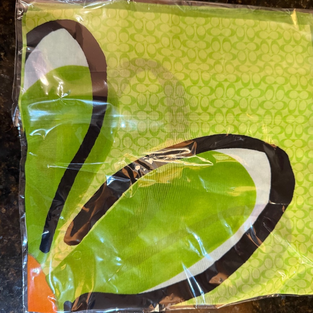 Coach 23 x 23 Peridot Scarf Limited Edition
